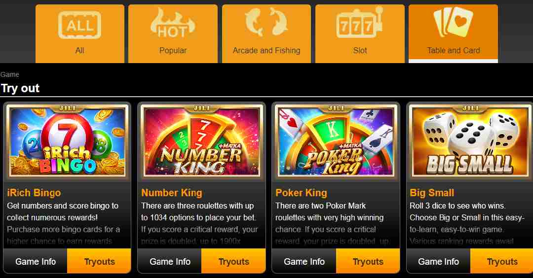 nhiều con game cược mới mẻ