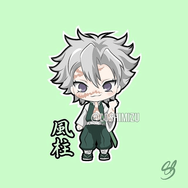 Hình Sanemi Shinazugawa chibi dễ thương