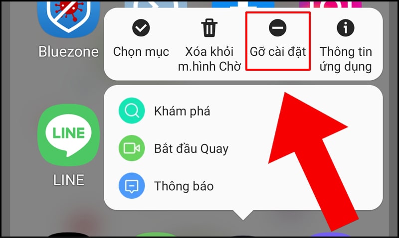 Hình ảnh xoá game Liên Quân trên điện thoại