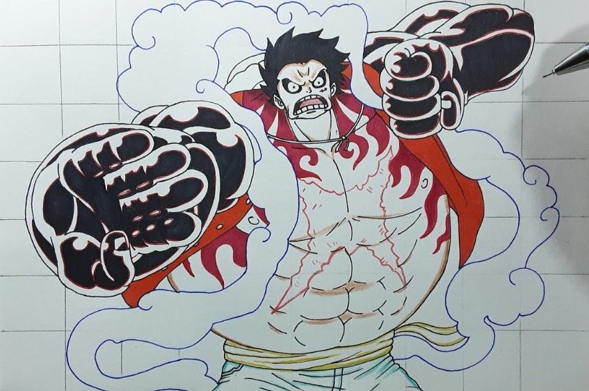 Hình Vẽ Luffy Gear 4 Ngầu Nhất