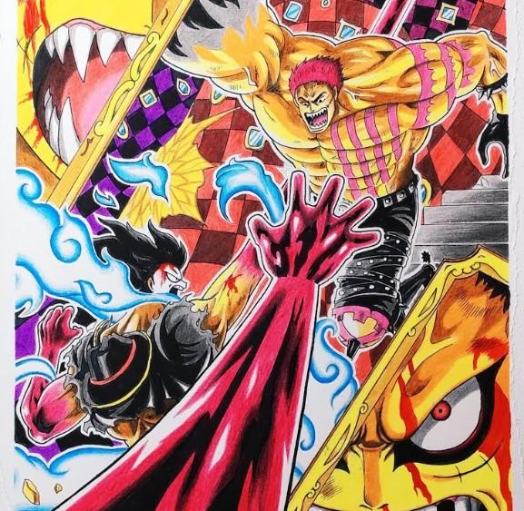 Luffy Gear 4 Snake Man Vs Katakuri