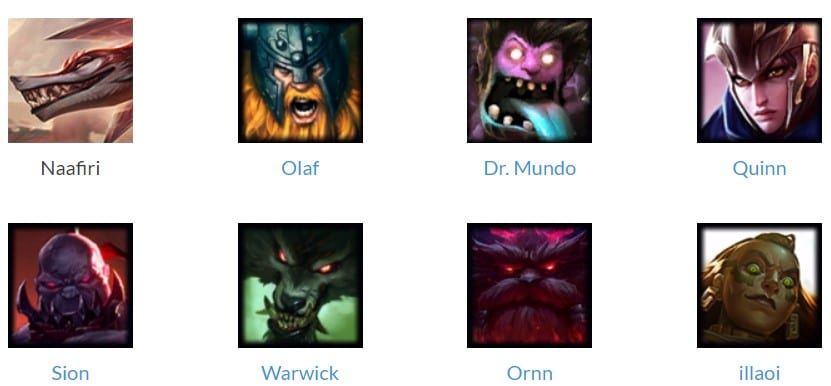 Tướng khắc chế Urgot