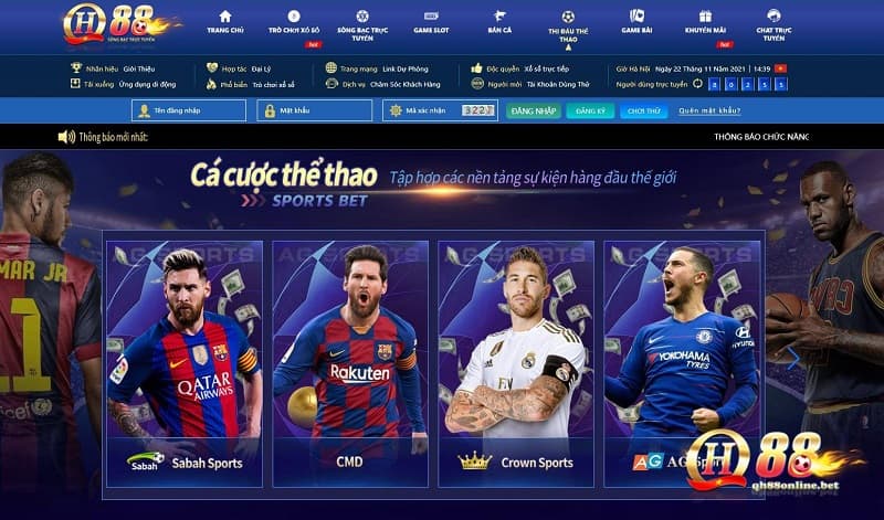 Các sảnh Cá cược thể Thao có tại nhà cái QH88