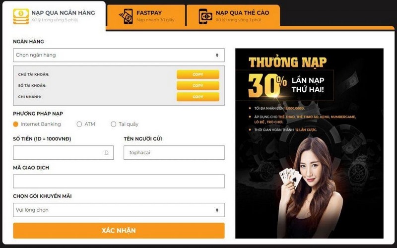 Tối Ưu Trong Nạp Rút, Hỗ Trợ Khách Hàng
