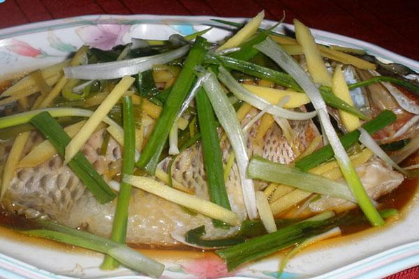 Cá lóc hấp gừng